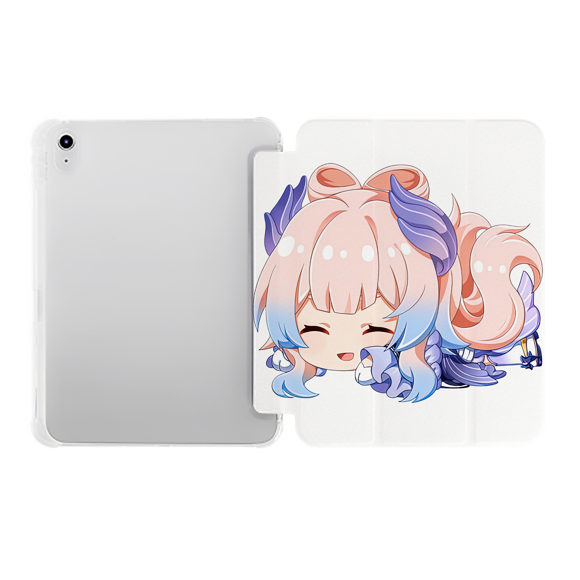 げんし神 珊瑚宮心海 サンゴノミヤ・ココミ genshin Sangonomiya Kokomi IPad ケース ペン収納付き 三つ折りスタンド PUレザー×シリコン 対応機種9.5/10.5/10.9インチ